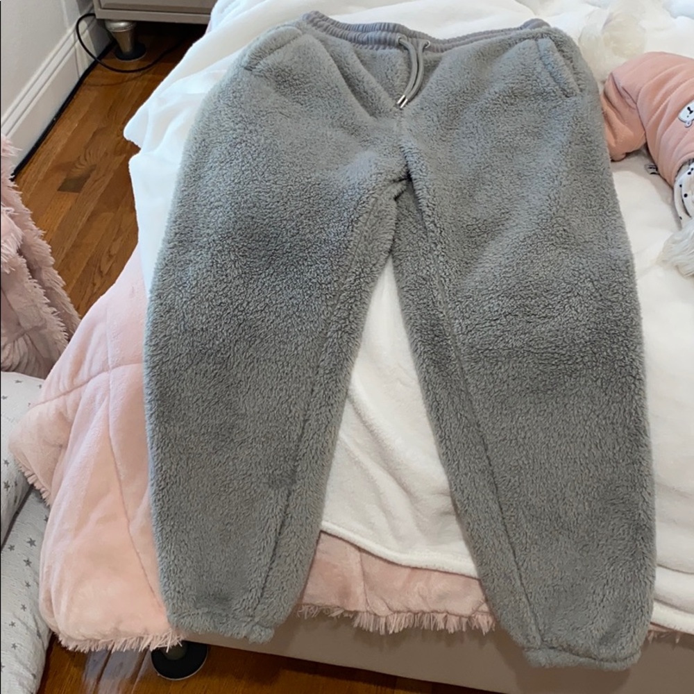 Fluffy grey sweats